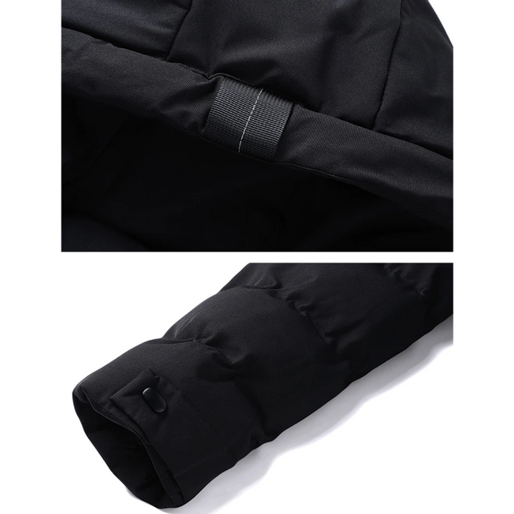 Casual duga muška puffer jakna s kapuljačom i džepovima Savršena za jesen/zimu