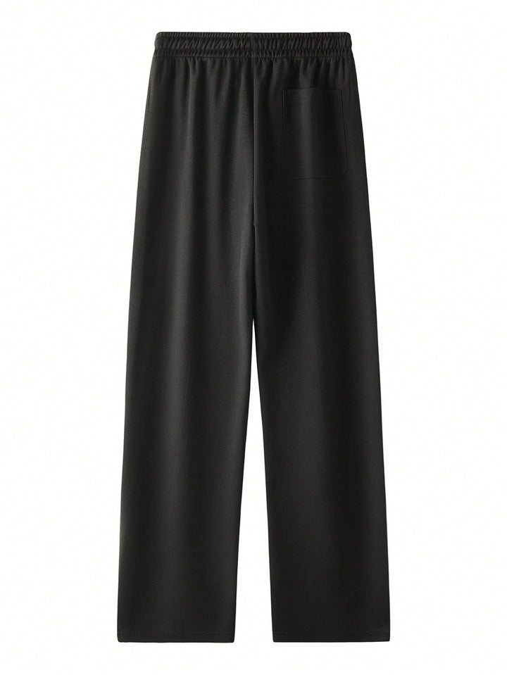 Sportske hlače za slobodno vrijeme za muškarce s vezicom | širok kroj i ravne nogavice