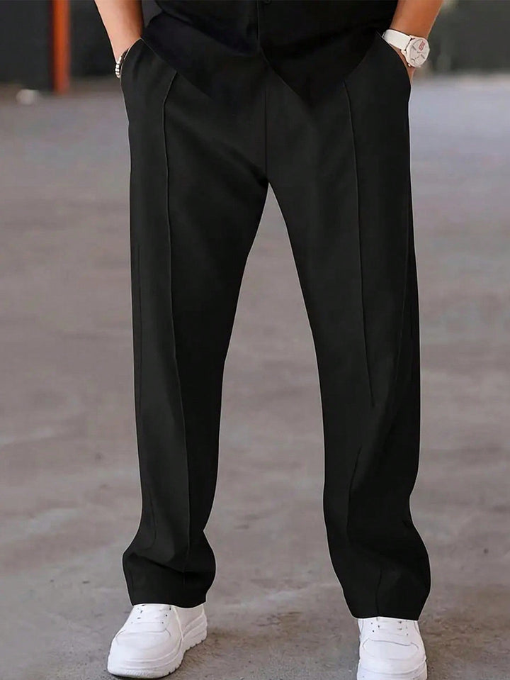 Sportske hlače za slobodno vrijeme za muškarce s vezicom | širok kroj i ravne nogavice
