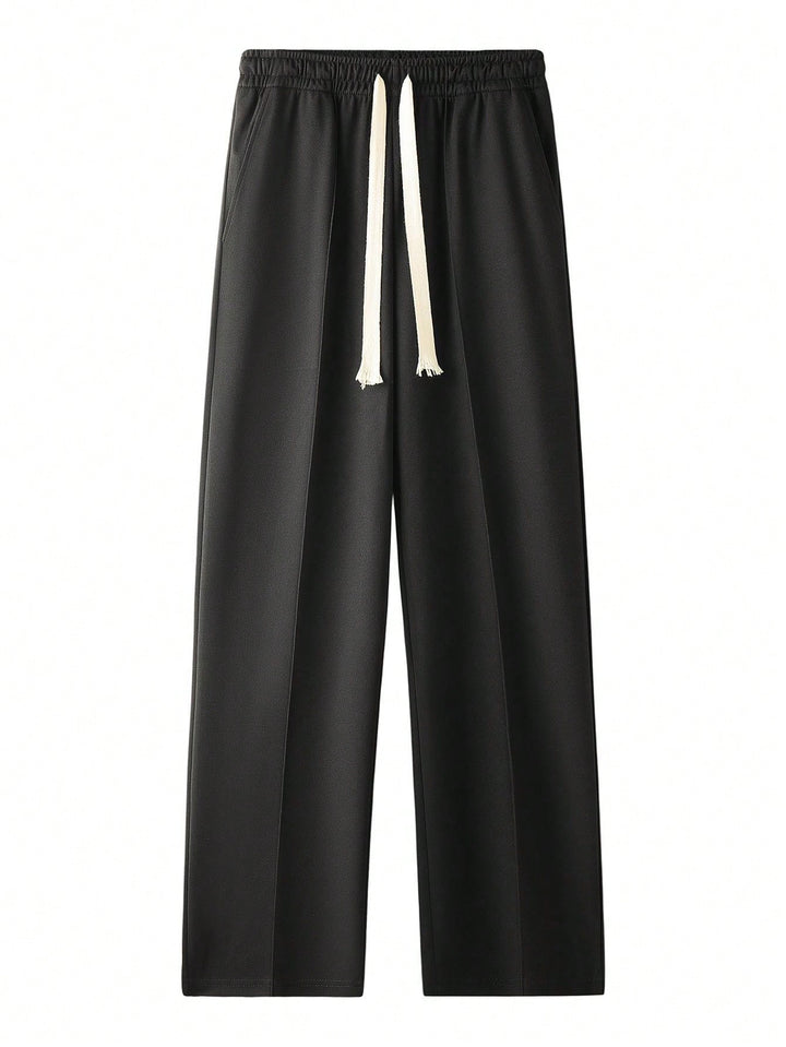 Sportske hlače za slobodno vrijeme za muškarce s vezicom | širok kroj i ravne nogavice