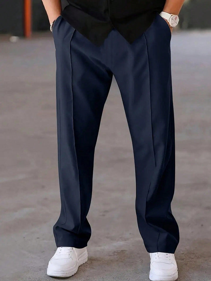 Sportske hlače za slobodno vrijeme za muškarce s vezicom | širok kroj i ravne nogavice