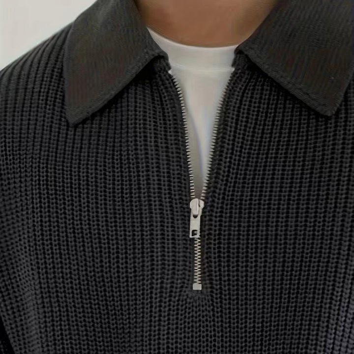 EMIL | Stilski Pulover s Polu Zipom