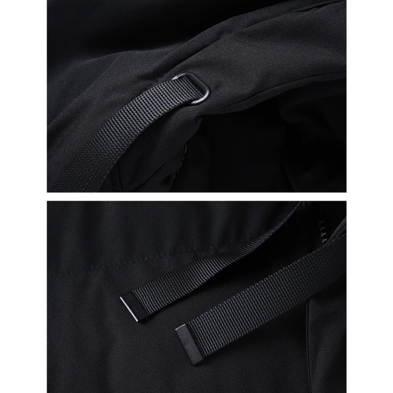 Casual duga muška puffer jakna s kapuljačom i džepovima Savršena za jesen/zimu