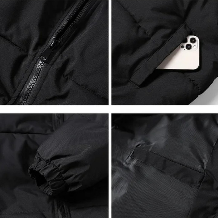 Stilizirana muška puffer jakna s debelom izolacijom Savršena za jesen/zimu