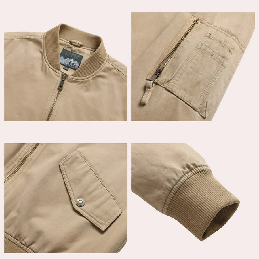 Corbin | Klasična bomber jakna za muškarce s bočnim džepovima - stylish lagana jakna s patentnim zatvaračem za casual i outdoor odjeću