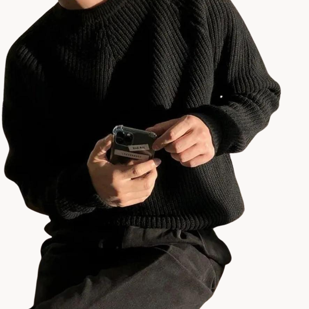 Anibal | Rebrasti Pulover - Premium Pleteni Pulover s Dugim Rukavima, Casual & Udoban