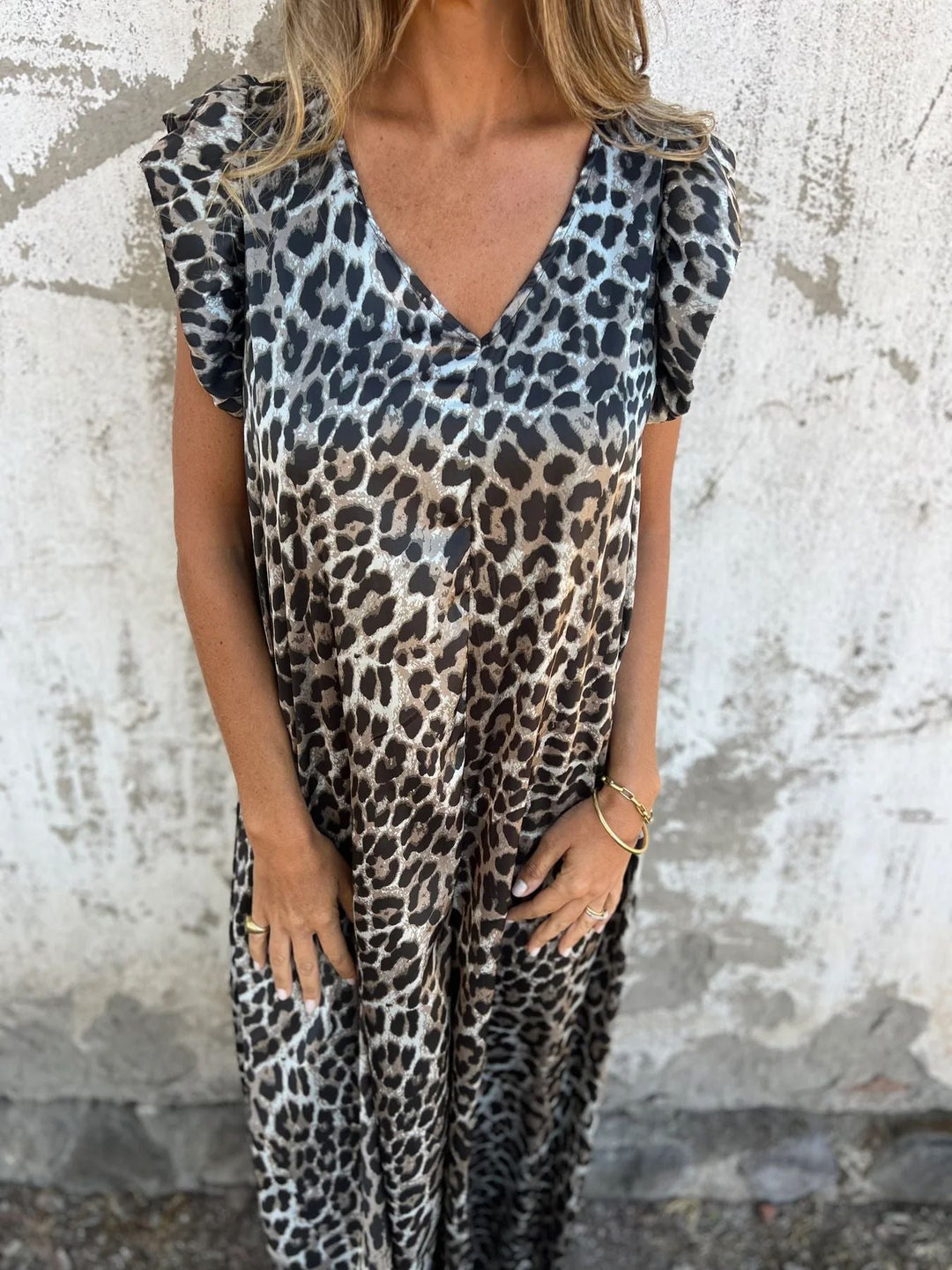 Aurelia | Jumpsuit s leopard uzorkom i prednjim džepovima