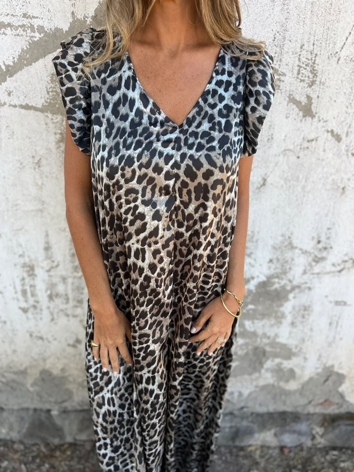 Aurelia | Jumpsuit s leopard uzorkom i prednjim džepovima